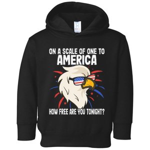 On A Scale Of One To America How Free Are You Tonight Toddler Hoodie