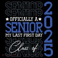 Officially A Senior 2025 My Last First Day Class Of 2025 Short Acrylic Beanie