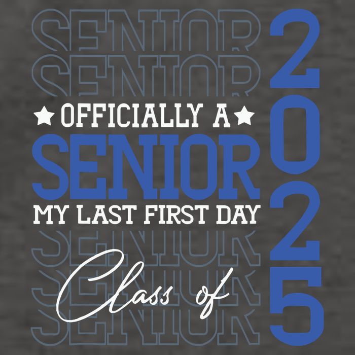 Officially A Senior 2025 My Last First Day Class Of 2025 Vector Backpack