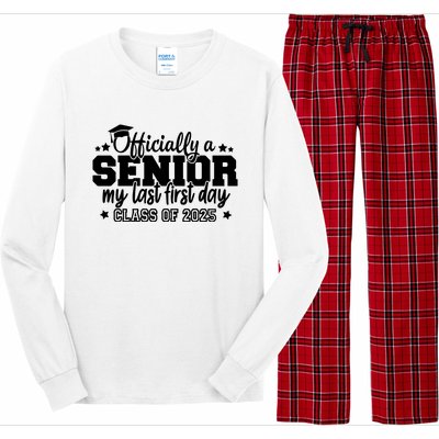 Officially A Senior My Last First Day 2025 Long Sleeve Pajama Set