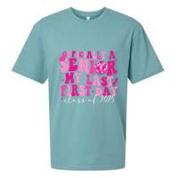 Officially A Senior My Last First Day Class Of 2025 Sueded Cloud Jersey T-Shirt