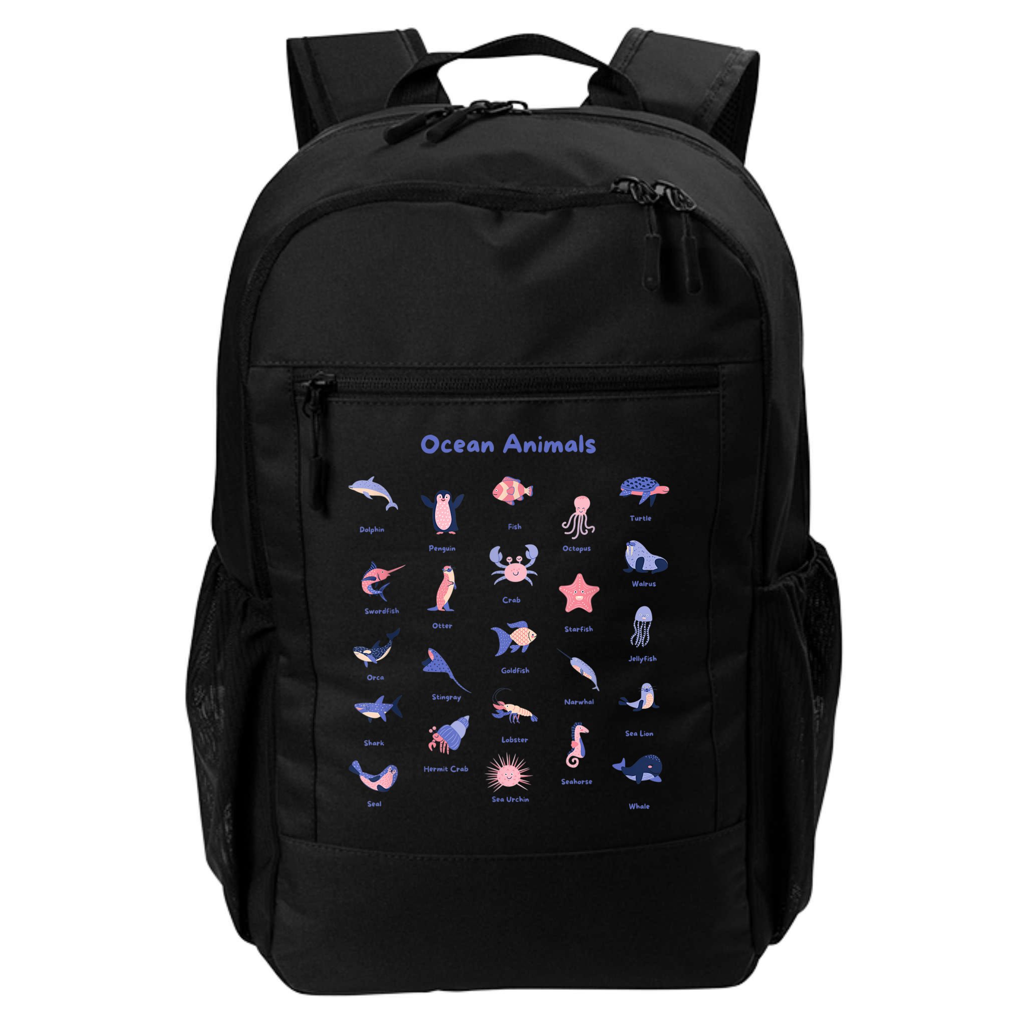Ocean Animals Sea Marine Biology With Fish For Summer Backpack