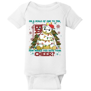 On A Scale Of One To Ten How Do You Rate Your Cheer Merry Christmas Baby Bodysuit