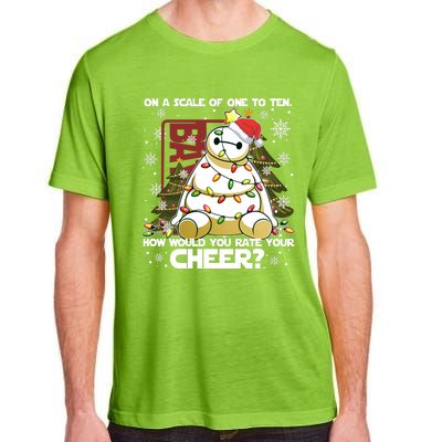 On A Scale Of One To Ten How Do You Rate Your Cheer Merry Christmas Adult ChromaSoft Performance T-Shirt