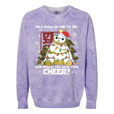 On A Scale Of One To Ten How Do You Rate Your Cheer Merry Christmas Colorblast Crewneck Sweatshirt