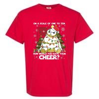 On A Scale Of One To Ten How Do You Rate Your Cheer Merry Christmas Garment-Dyed Heavyweight T-Shirt