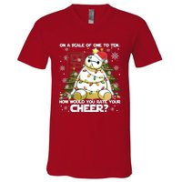 On A Scale Of One To Ten How Do You Rate Your Cheer Merry Christmas V-Neck T-Shirt