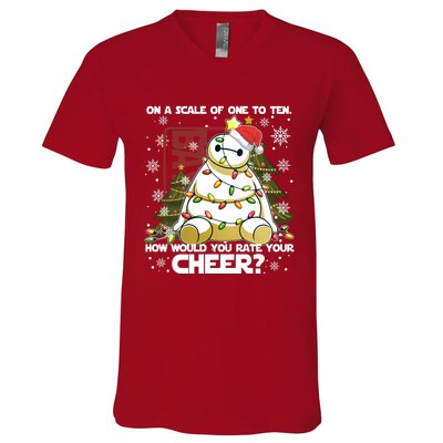 On A Scale Of One To Ten How Do You Rate Your Cheer Merry Christmas V-Neck T-Shirt