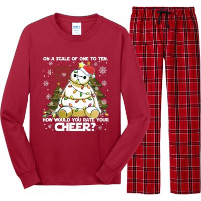 On A Scale Of One To Ten How Do You Rate Your Cheer Merry Christmas Long Sleeve Pajama Set