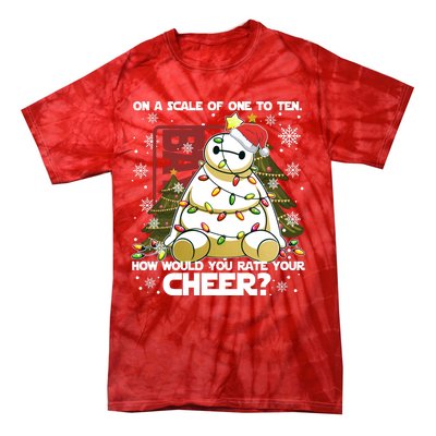 On A Scale Of One To Ten How Do You Rate Your Cheer Merry Christmas Tie-Dye T-Shirt