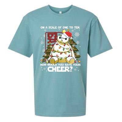 On A Scale Of One To Ten How Do You Rate Your Cheer Merry Christmas Sueded Cloud Jersey T-Shirt