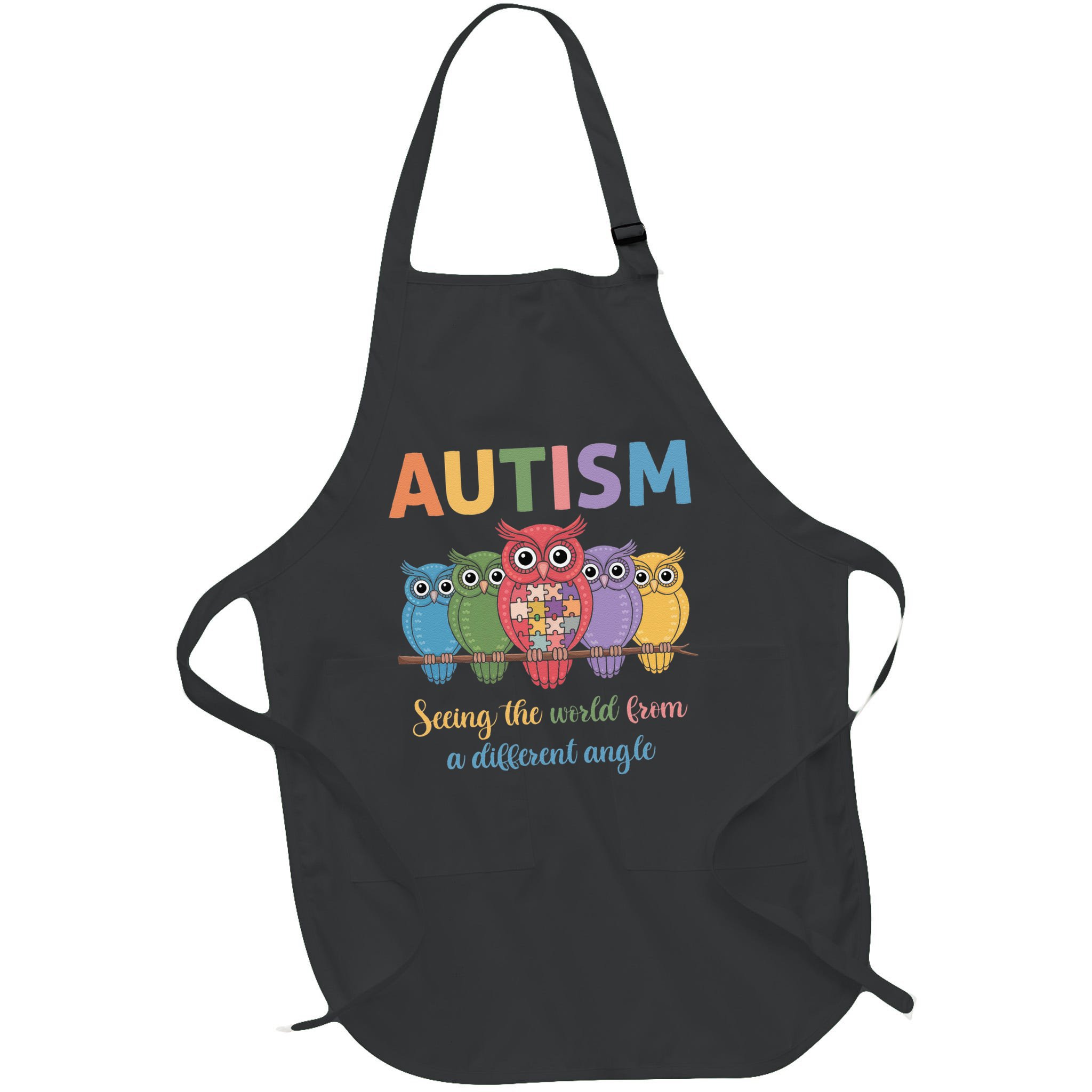Owl Autism Seeing World Different Angle Awareness  Mom Apron