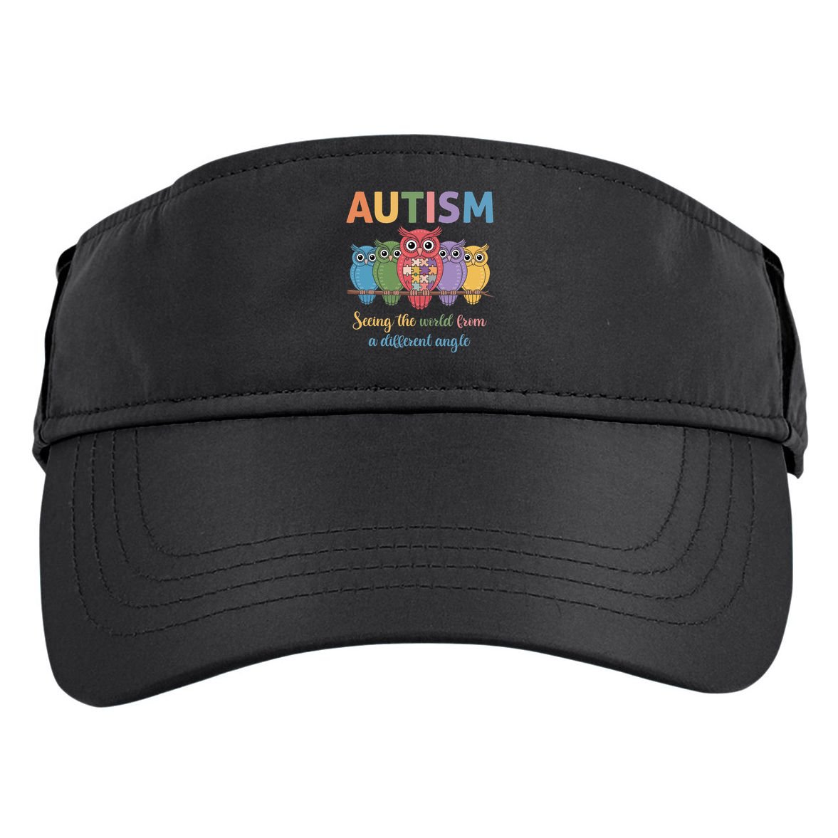 Owl Autism Seeing World Different Angle Awareness  Mom Adult Drive Performance Visor