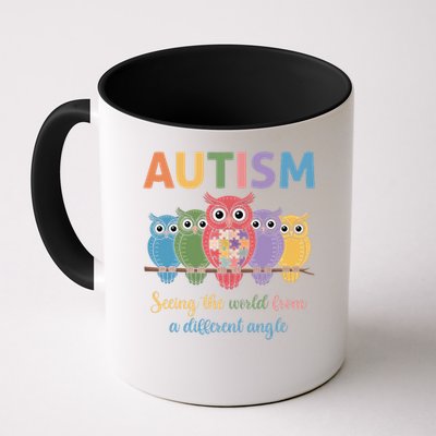 Owl Autism Seeing World Different Angle Awareness  Mom Mug