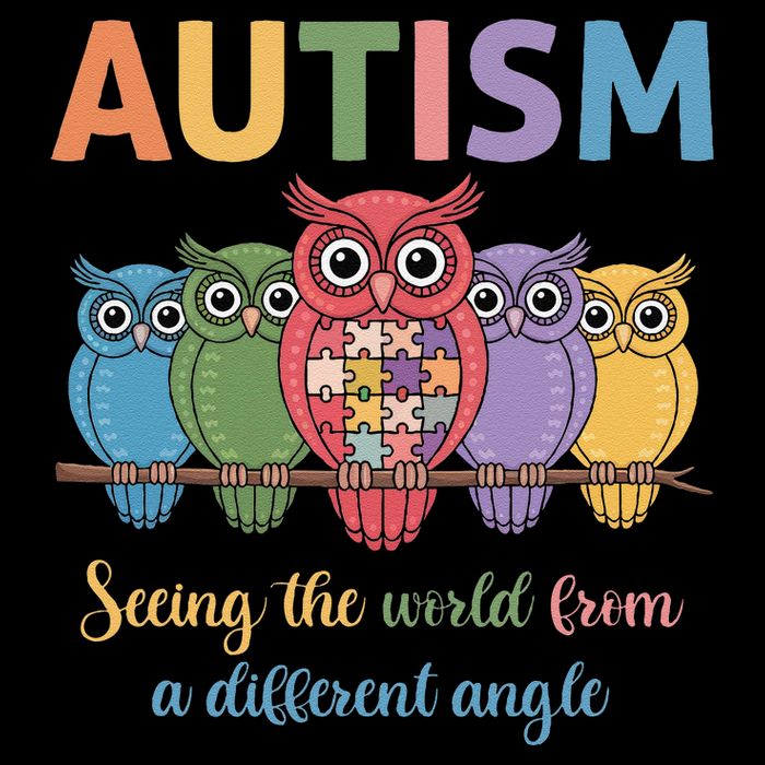 Owl Autism Seeing World Different Angle Awareness  Mom Drawstring Bag