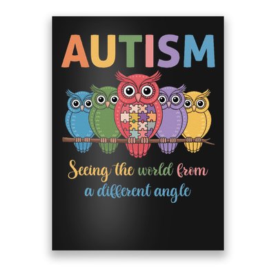 Owl Autism Seeing World Different Angle Awareness  Mom Poster