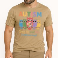 Owl Autism Seeing World Different Angle Awareness  Mom Cooling Performance Crew T-Shirt