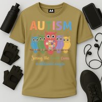 Owl Autism Seeing World Different Angle Awareness  Mom Cooling Performance Crew T-Shirt