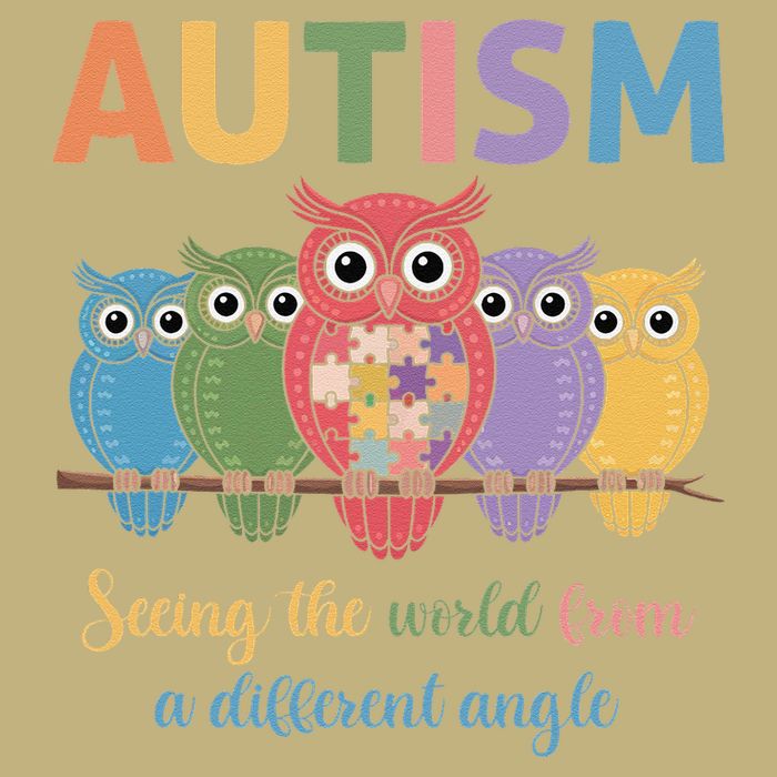Owl Autism Seeing World Different Angle Awareness  Mom Cooling Performance Crew T-Shirt