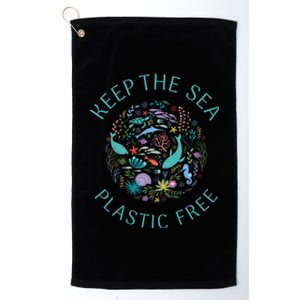 Ocean Animal Sea Fish Keep The Sea Plastic Free Environt Meaningful Gift Platinum Collection Golf Towel