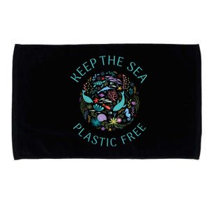 Ocean Animal Sea Fish Keep The Sea Plastic Free Environt Meaningful Gift Microfiber Hand Towel