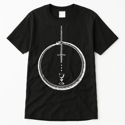 OUROBOROS Alchemy Symbol Occult Sacred Geometry Tall T-Shirt