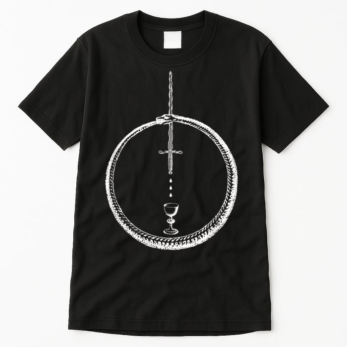 OUROBOROS Alchemy Symbol Occult Sacred Geometry Tall T-Shirt