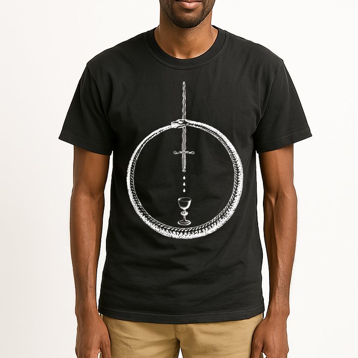 OUROBOROS Alchemy Symbol Occult Sacred Geometry Tall T-Shirt
