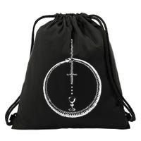 OUROBOROS Alchemy Symbol Occult Sacred Geometry Drawstring Bag
