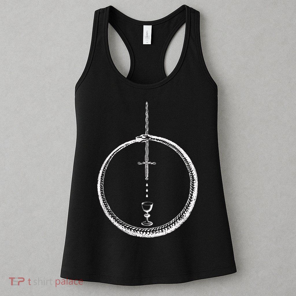 OUROBOROS Alchemy Symbol Occult Sacred Geometry Womens Tank Top
