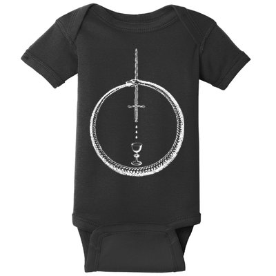 OUROBOROS Alchemy Symbol Occult Sacred Geometry Baby Bodysuit