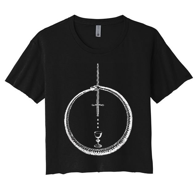 OUROBOROS Alchemy Symbol Occult Sacred Geometry Crop Top