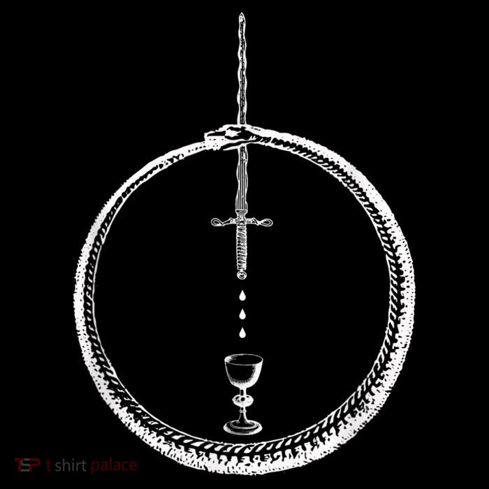 OUROBOROS Alchemy Symbol Occult Sacred Geometry Women's V-Neck T-Shirt