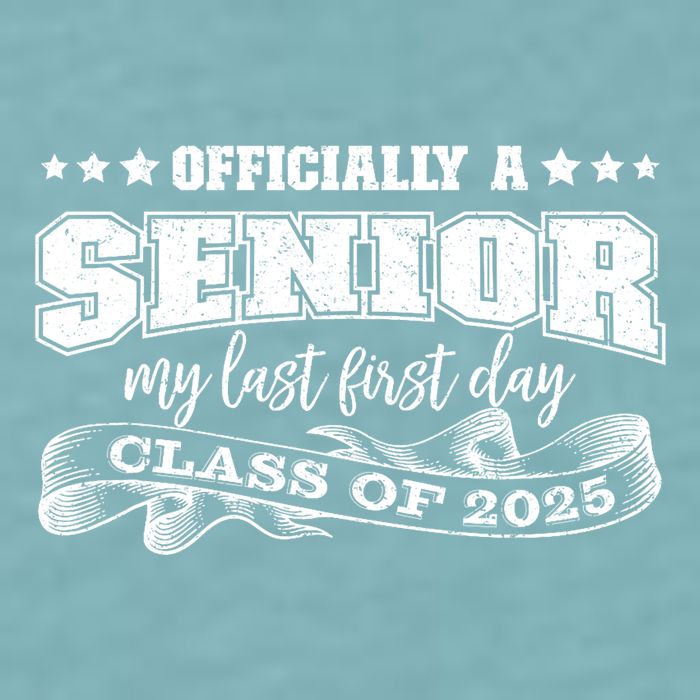 Officially A Senior My Last First Day Class Of 2025 Sueded Cloud Jersey T-Shirt