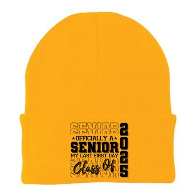 Officially A Senior My Last First Day Class Of 2025 Knit Cap Winter Beanie