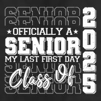 Officially A Senior My Last First Day Class Of 2025 7 Panel Mesh Trucker Snapback Hat