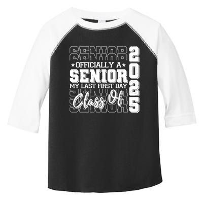 Officially A Senior My Last First Day Class Of 2025 Toddler Fine Jersey T-Shirt