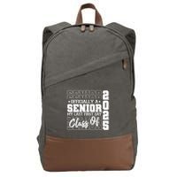 Officially A Senior My Last First Day Class Of 2025 Cotton Canvas Backpack