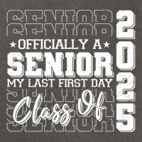 Officially A Senior My Last First Day Class Of 2025 Cotton Canvas Backpack