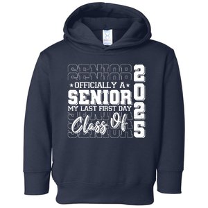 Officially A Senior My Last First Day Class Of 2025 Toddler Hoodie