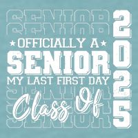 Officially A Senior My Last First Day Class Of 2025 Sueded Cloud Jersey T-Shirt