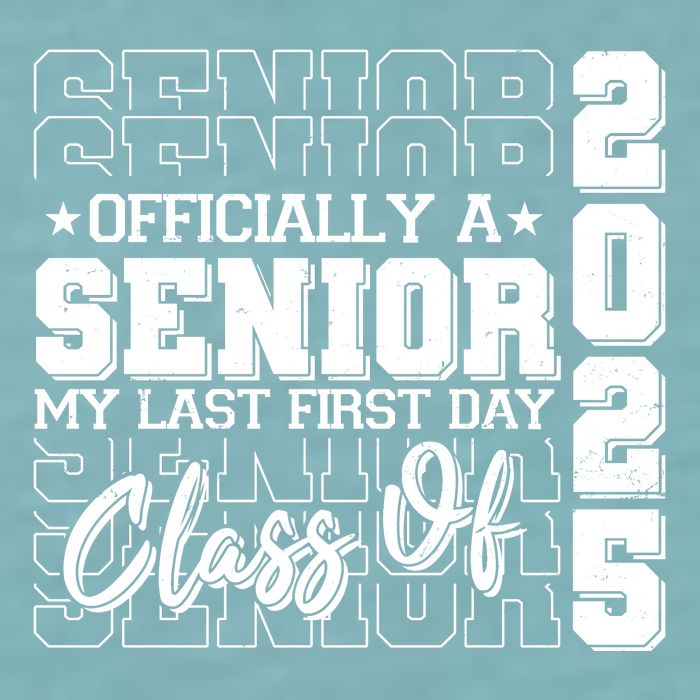 Officially A Senior My Last First Day Class Of 2025 Sueded Cloud Jersey T-Shirt