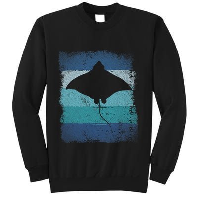 Ocean Animal Scuba Diving Stingray Retro Manta Ray Sweatshirt