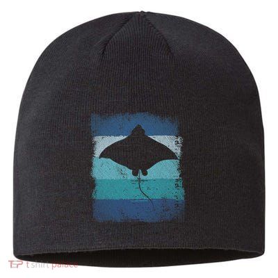 Ocean Animal Scuba Diving Stingray Retro Manta Ray Sustainable Beanie