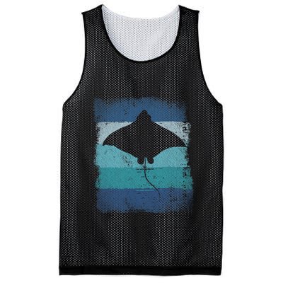 Ocean Animal Scuba Diving Stingray Retro Manta Ray Mesh Reversible Basketball Jersey Tank