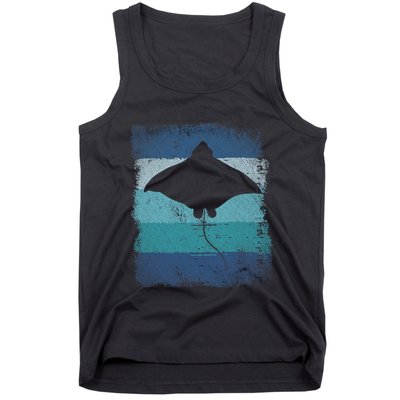 Ocean Animal Scuba Diving Stingray Retro Manta Ray Tank Top