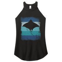 Ocean Animal Scuba Diving Stingray Retro Manta Ray Women's Perfect Tri Rocker Tank