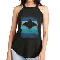 Ocean Animal Scuba Diving Stingray Retro Manta Ray Women's Perfect Tri Rocker Tank