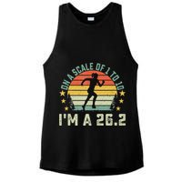 On A Scale Of 1 To 10 Im A 26.2 Marathons Finisher Running Ladies PosiCharge Tri-Blend Wicking Tank