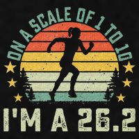 On A Scale Of 1 To 10 Im A 26.2 Marathons Finisher Running Ladies PosiCharge Tri-Blend Wicking Tank